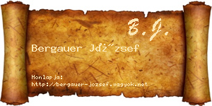 Bergauer József névjegykártya